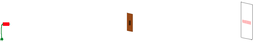 Young double-slit experiment -- schematic diagram